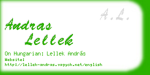 andras lellek business card